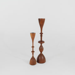 Wave Candlestick in Teak