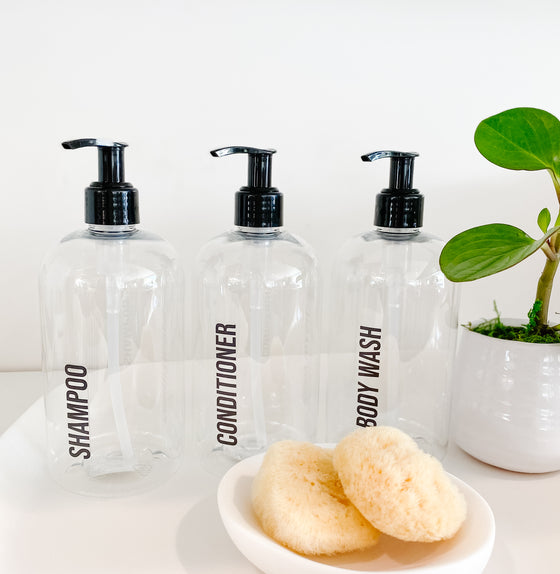 Clear Modern Soap/Shampoo Dispensers - KM Home