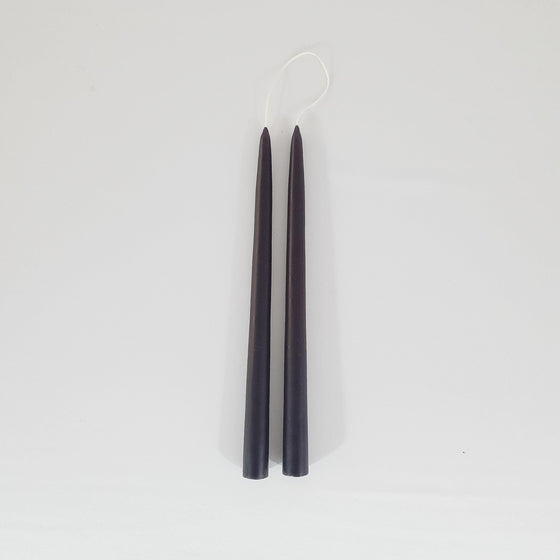 Black Taper Candle, Pair - KM Home