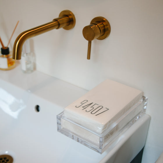 Zipcode Guest Hand Towels (Personalized) - KM Home
