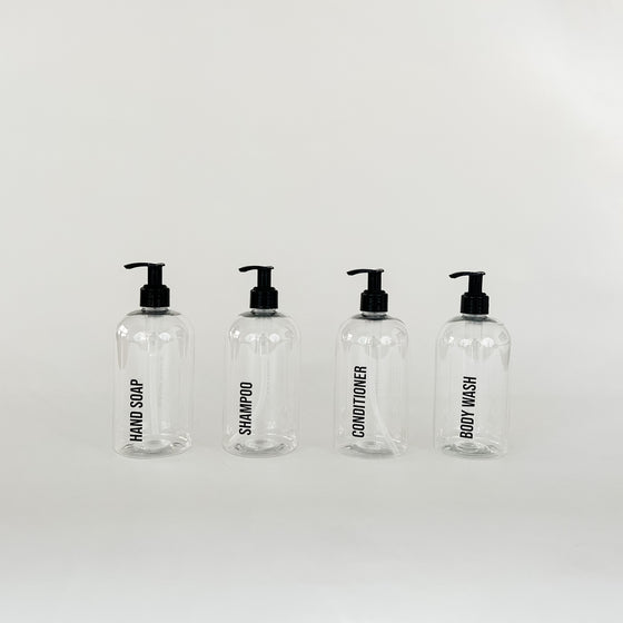 Clear Modern Soap/Shampoo Dispensers - KM Home
