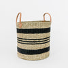 Black & Natural Seagrass Baskets - KM Home