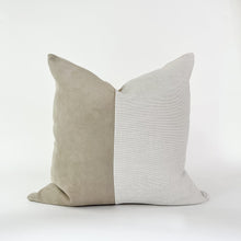  Taupe Pillow with Suede - KM Home
