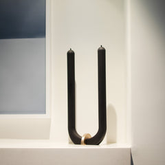 U Candle with Brass Holder
